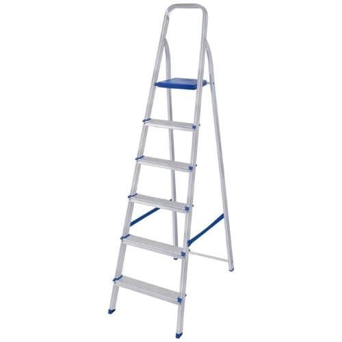 ESCADA ALUMINIO 6 DEGRAUS (TAM 1,78 METROS) - MOR